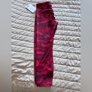 Athleta Women's Red Camouflage Leggings NWT